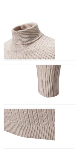 Dvbfufv Fashion Men's Casual Turtleneck Sweater Male Knitted Warm Sweater Winter Pullovers Jumper2