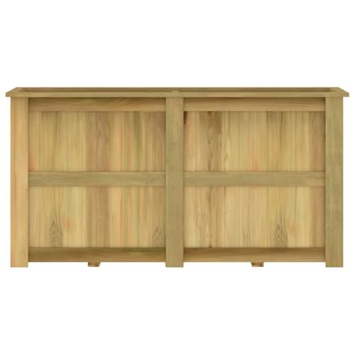 Jardinière surélevée en pin massif vert structure robuste et durable 196 cm - 6