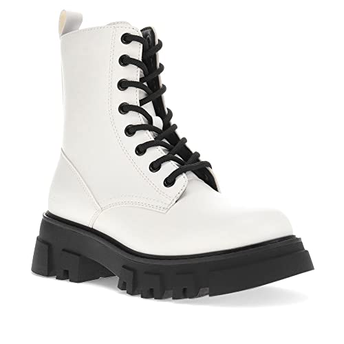 Levi's Botas de plataforma Giselle 2 Neo para mujer, Blanco/Negro, 38 EU