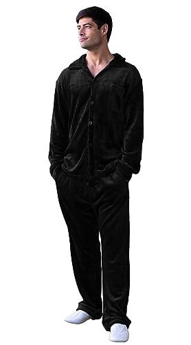 Gioberti Men 2pc Super Soft Plush Pajama Set