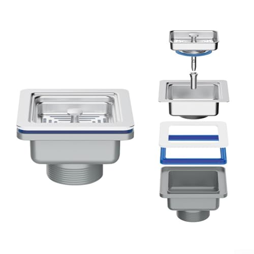 Colador cuadrado para cocina de acero inoxidable 110 mm miniatura 4