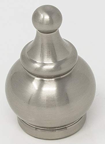 Urbanest Crown Lamp Finial, Brushed Nickel, 2-Inch Tall #TOP19