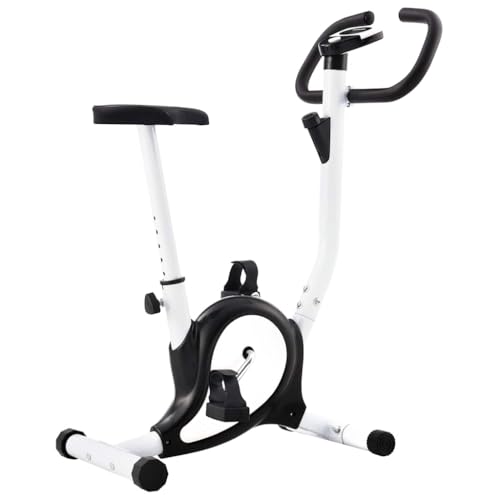 Generico Bicicleta estática elíptica con correa de resistencia negra, bicicleta estática