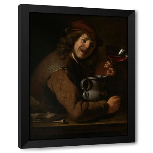 ArtDirect Boy drinking wine (1656) Custom Framed Art Print Giclee Print or Canvas Options with Various Sizes and Customization by Jan Vermeer van Utrecht