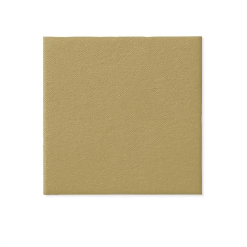 PAW - Servietten aus Airlaid - Stoffähnlich (40 x 40 cm) I 50 Stück I Ideal für Hochzeit, Taufe, Kommunion, Geburtstag I Stoffservietten - Einfarbig, Gold I Farbe: Monocolor (gold)