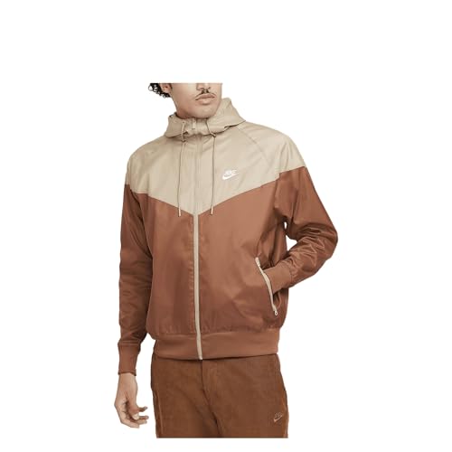 Nike Sportswear Windrunner Men's Hooded Jacket (Light British Tan/Khaki/Sail, DA0001-281) Size Medium