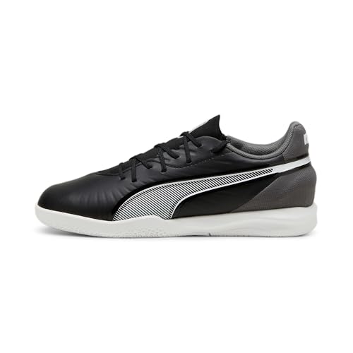 PUMA Unisex Kinder King Match It Jr Soccer Shoe, Puma Black Puma White Cool...