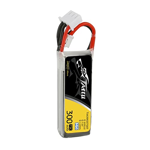TATTU 2S Lipo Battery 300mAh 7.6V 75C 2S1P Lipo Battery Pack with JST-PHR Plug