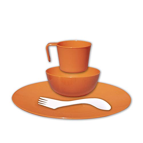 Camping Tableware Sets with Mesh Carry Bag