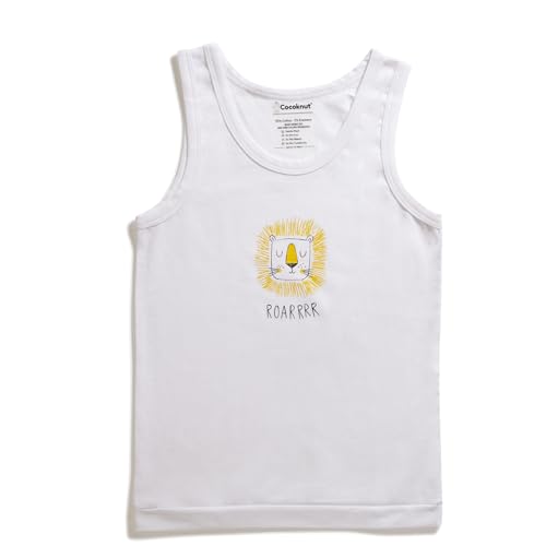 Cotton Cute Print Boy's Vest, Regular Fit Multicolour, Breathable & Super Soft Fabric, (Pack of 2)2