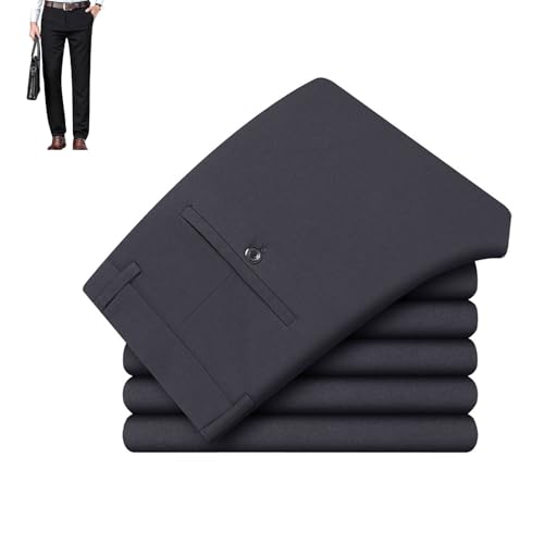 Silamone Timeless Stretch Pants, Comfortable Breathable Men's High Stretch Straight Fit Pants