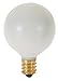 Satco S3830 120V Pear Candelabra Base 10-Watt G12.5 Light Bulb, White