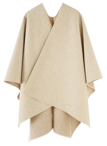 Women's Warm Cashmere-like Knit Shawl Wraps Front Poncho Knitted Sweater Wrap Poncho Cape Long Blanket Cardigan 2025