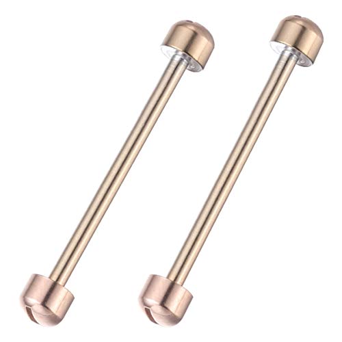 Hemobllo 2pcs Watch Screw Tube Rods for Strap Repair Inner Diameter Rose Gold Easy Install Watch Strap Link Rods for Watchmakers and Jewelers