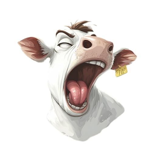 Vinilo decorativo Achang vaca para pared habitación niños