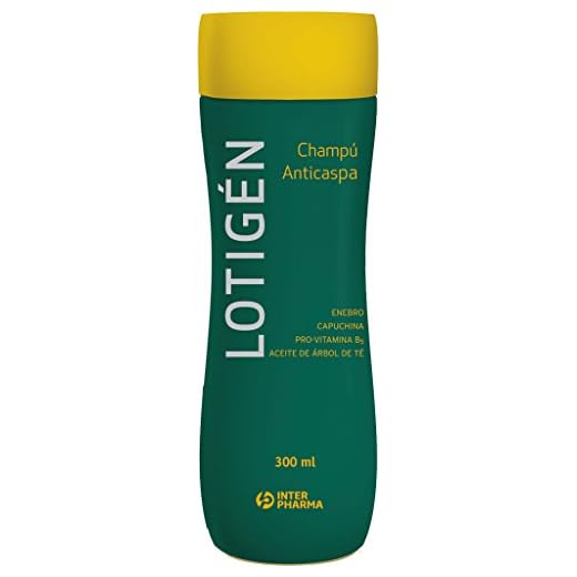 LOTIGÉN – Champú anticaspa natural con aceite del árbol de té y vitaminas. Elimina la caspa y evita el picor – 300 ml