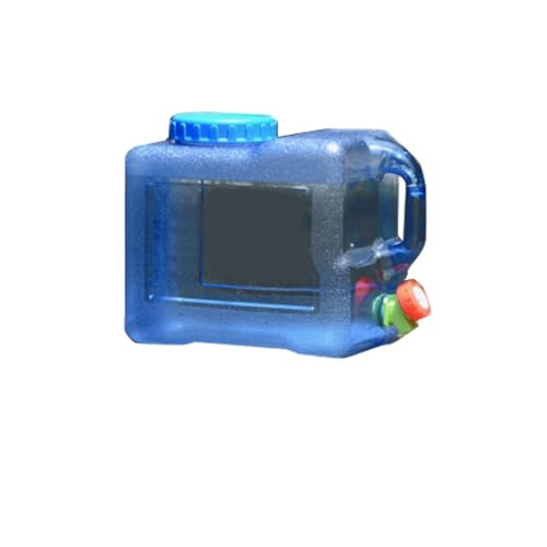 BCIOUS Contenedor de agua portátil de gran calibre para acampar con tanques de grifo para picnics al aire libre, hogares, coche, cubo al aire libre con tapa