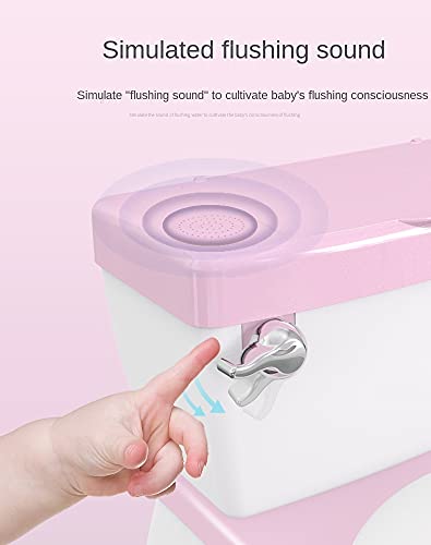 Realistisch kindertoilet voor zindelijkheidstraining, uitgerust met interactief toilethandvat, afneembaar bedpandeksel… - Afbeelding 8