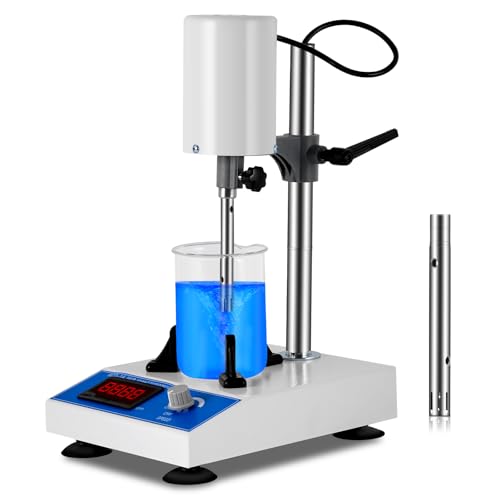 Consfly High Speed Homogenizer Lab Disperser Emulsifier 5~1500ml 110V Dispersion Mixer RCD-1A with 2 Extended Working Heads