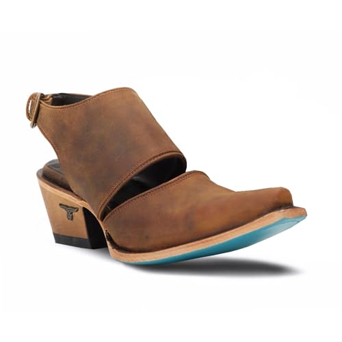 Lane Womens Plain Jane Slingback Mule Dress Casual Casual Mid Heel 2-3" - Brown - Size 9 B2