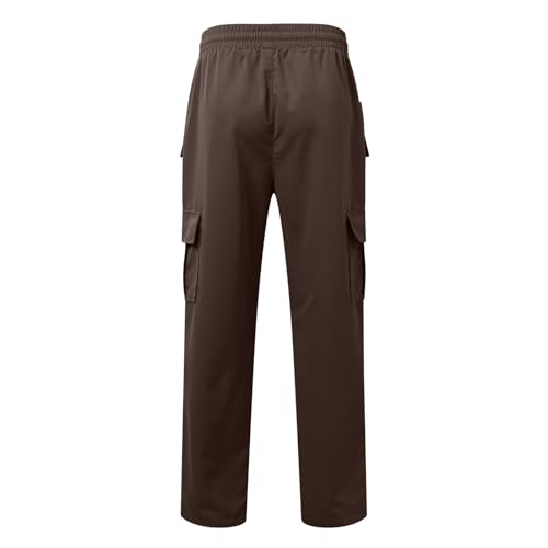 Pantalones de correr sueltos en algodón estilo cargo de corte recto 6