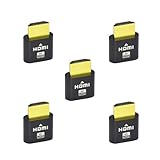 WLGQ HDMIダミープラグ、4K UHDバーチャルディスプレイエミュレーター、5パック、ブラック。