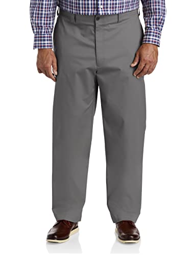 Oak Hill by DXL Men's Big and Tall Straight-Fit Tech Pants Gargoyle Grey 50 x 28