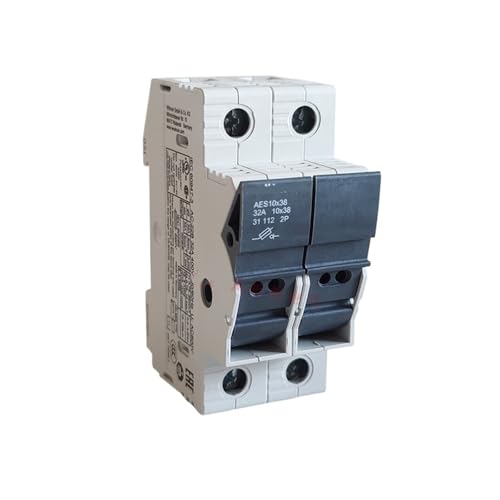 Porte-fusible 32A 690V rail DIN cartouche AES10x38 socle bipolaire 31112