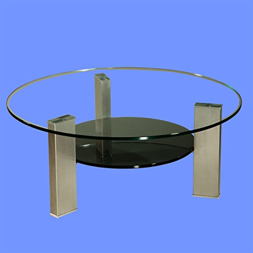 Brisbane1322-A tischdesign24 Couchtisch mit Einer 12mm starken Klarglas...