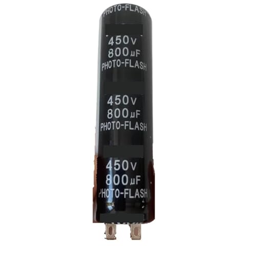Condensateur flash photo 450V 800uF haute performance dimension 25x90mm