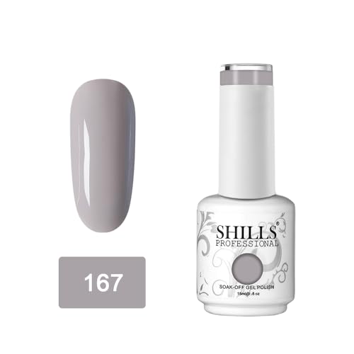 Image of SHILLS PROFESSIONAL UV /LED Soak Off Gel Polish (Gel Nail Polish) Nail Art Nail Polish Color Shade 167, Glossy Finish, 15ml