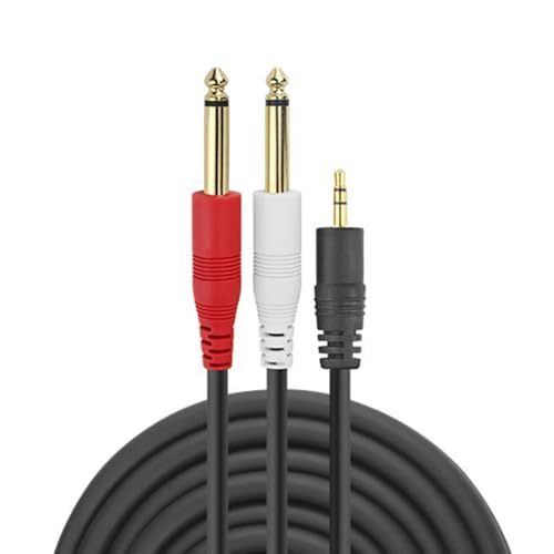Cable estéreo 3.5mm a doble 6.35mm TS, 1.5 m miniatura 1