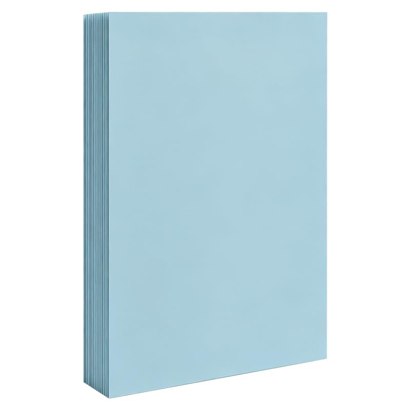 50 Sheets A4 Coloured Paper, 70g Printing Paper for Office Printing and DIY Crafts Projects, Light Blue