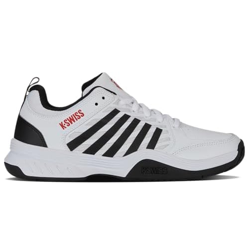 K-Swiss Men's Court Express 2 Tennis Shoe 8.5 White/Black/Mars Red