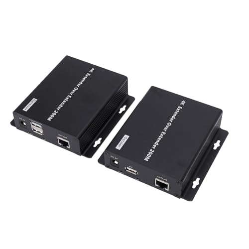 Transmisor de Interfaz Multimedia HD, 4K 3840x2160 a 30Hz, Diseño de Plug and Play, Más de 200 M KVM Extender para Sistemas de Videoconferencia con Sonido EDID (Enchufe de la UE)