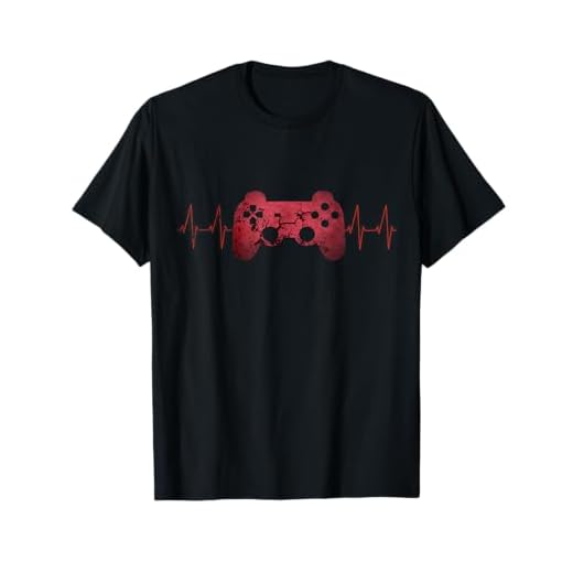 Gamer Heartbeat Zocker Jungs Jungen Teenager Videospiele T-Shirt