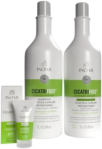 KIT INOAR CICATRI FIOS SH LT + COND LT + LEAVE IN 50 ML
