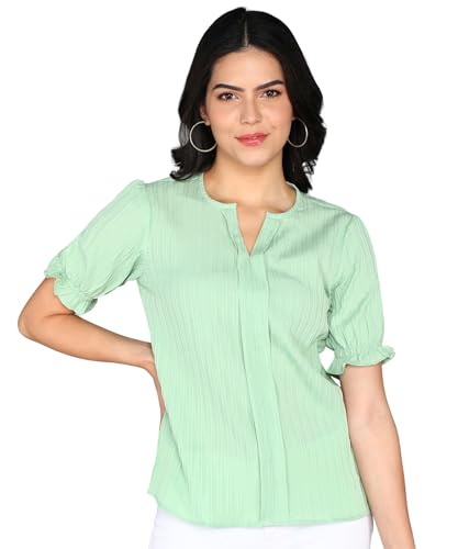 Image of Stylistico Summer Puff Half Sleeve Formal Top for Office wear Women Short Tops for Party Stylish Western Top Casual top for Womens Tops for Jeans