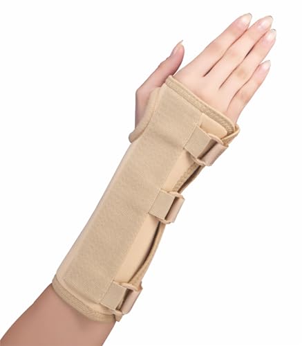 Image of Flamingo Wrist Splint with Cock-up | Forearm & Wrist Splint for Hand Immobilizer | Wrist Support Compression for Tendonitis, Arthritis, Broken, Carpal Tunnel | Beige | Medium