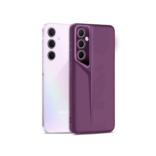 Image of Amazon Brand - Solimo Ultra-Thin Blade Runner Series Matte Finished Camera Protection Soft Back Cover for Samsung Galaxy A35 5G - Purple