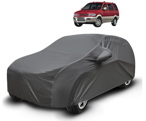Image of Auto Hub Waterproof Car Cover Compatible with Octavia New with Mirror Pockets, Soft Cotton Lining, Octavia Car Cover Waterproof, Grey