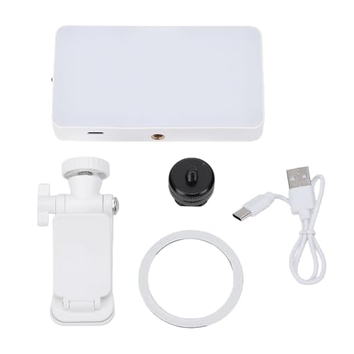 Image of Sanpyl LED Portable Selfie Light, Video Conference Lighting with Clip and Hot Shoe, 2800K to 9000K Adjustable, for Outdoor Photography Live Streaming