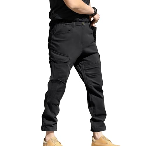 Cambkatl Men's Stretch Cargo Pants Color Block Straight Leg Travel Fishing Outdoor Hiking Sweatpants with Pockets