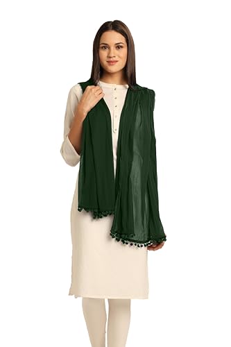 Image of Morrio Chiffon Solid Dupatta For Women