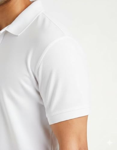 Image of Men's Plain Polo Neck T-Shirt | Comfortable | Stylish Casual & Smart Wear | Half Sleeve | Regular Fit
