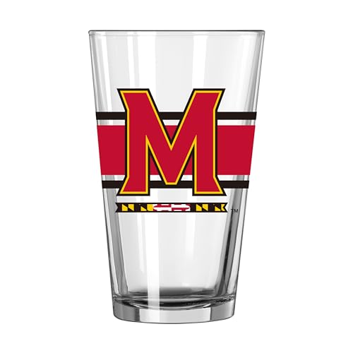 Image of Logo Brands NCAA 16 oz Pint Glass - Durable Glass With Bold Team Color- Chip-Resistant Rim Drinkware For Fans, Tailgates, Home Bars & Everyday Use