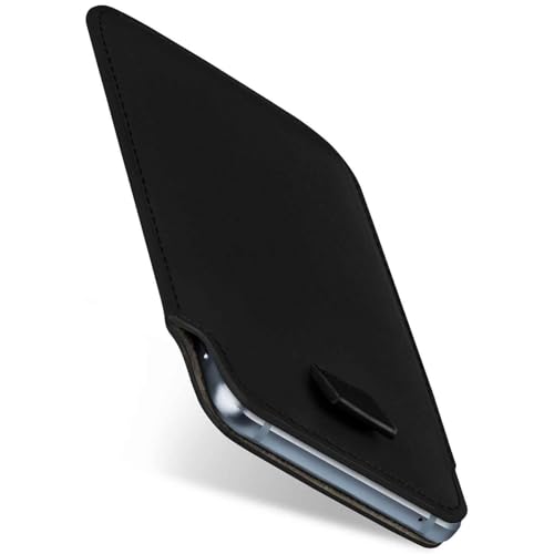 moex Slide Étui de protection ultra fin pour Sony Xperia Z - En cuir végétalien - Protection complète à 360° - Noir