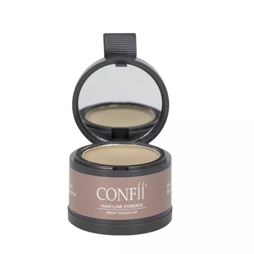 Confii Root Touch Up Powder Instantly Conceals Hair Loss, Gray Root Cover Up, Water & Sweat Resistant for Thinning Hair, Hairline Powder Men & Women (Medium Blonde)