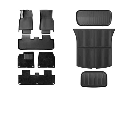 Tapis de sol pour Tesla Model Y Juniper anti-boue protection coffre 3D