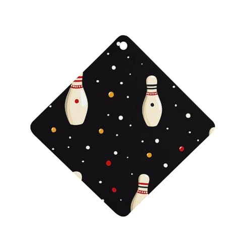 Bowling Car Air Freshener Hanging Aromatherapy Tablets for Car Accessories Rhombus